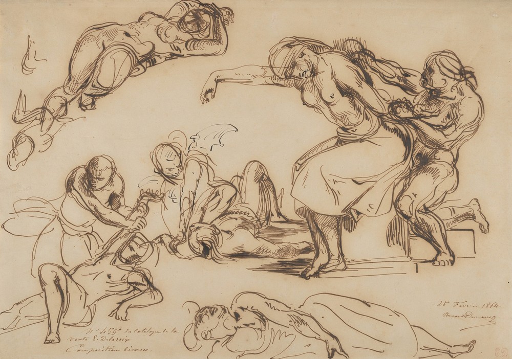 Figure Studies for the Salon du Roi, Palais Bourbon (1833–35)