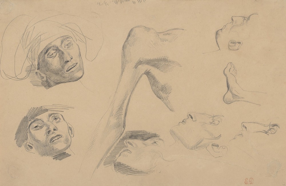 Head, Shoulder, and Foot, Studies for ‘Scenes from the Chios Massacres’