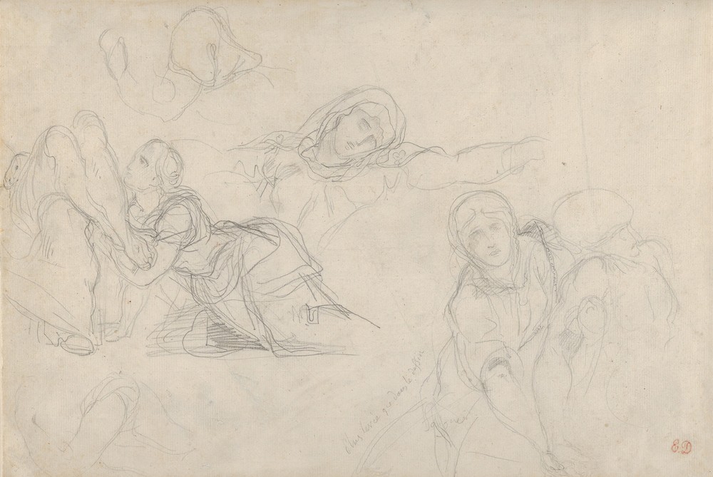 Studies of the Virgin and Holy Women for ‘The Lamentation’ (1842–43)