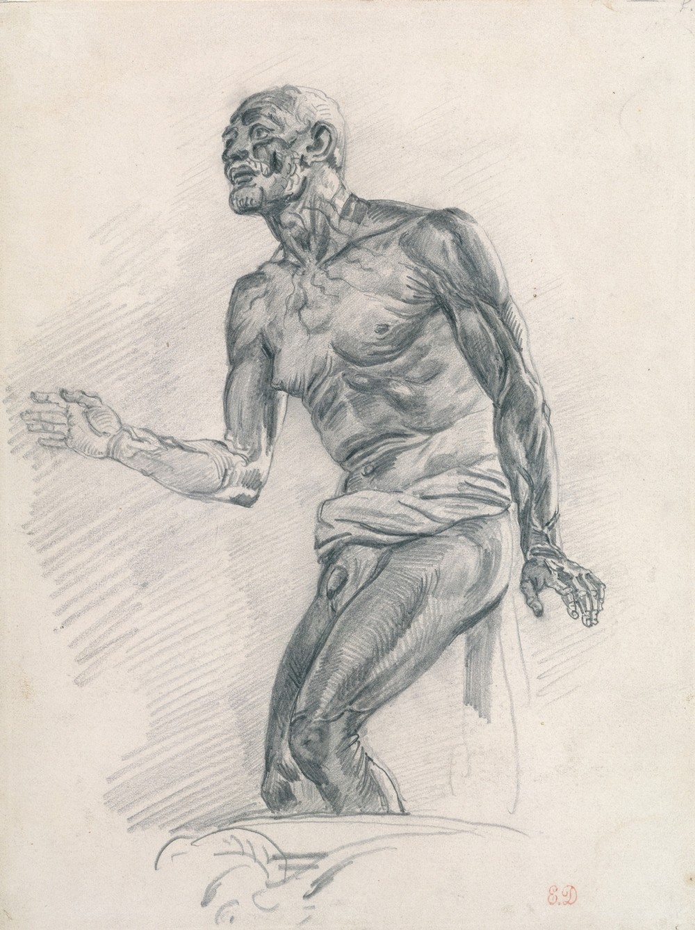 Study of a Male Nude Study for ‘The Death of Seneca’ (1838–40)