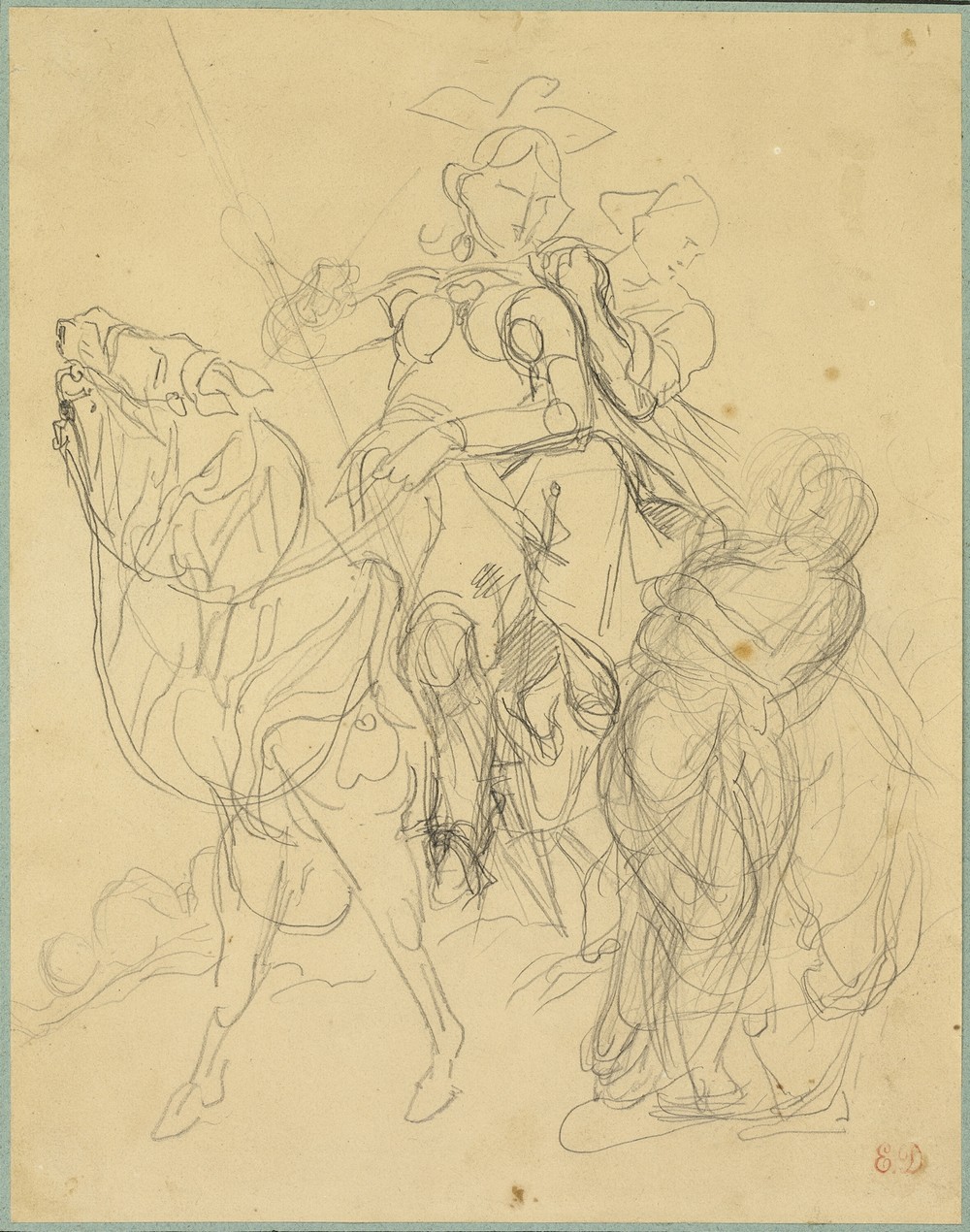 Study for Marphise and the Mistress of Pinabel (c. 1852)