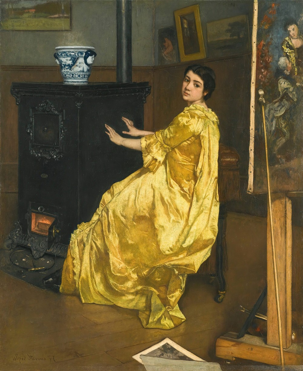 Dans l’atelier; le repos du modèle