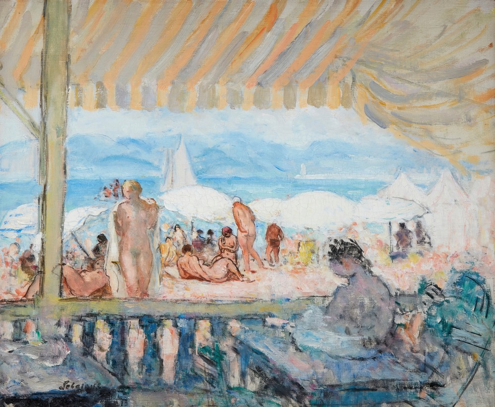 Véranda sur la Plage de Cannes (circa 1922)