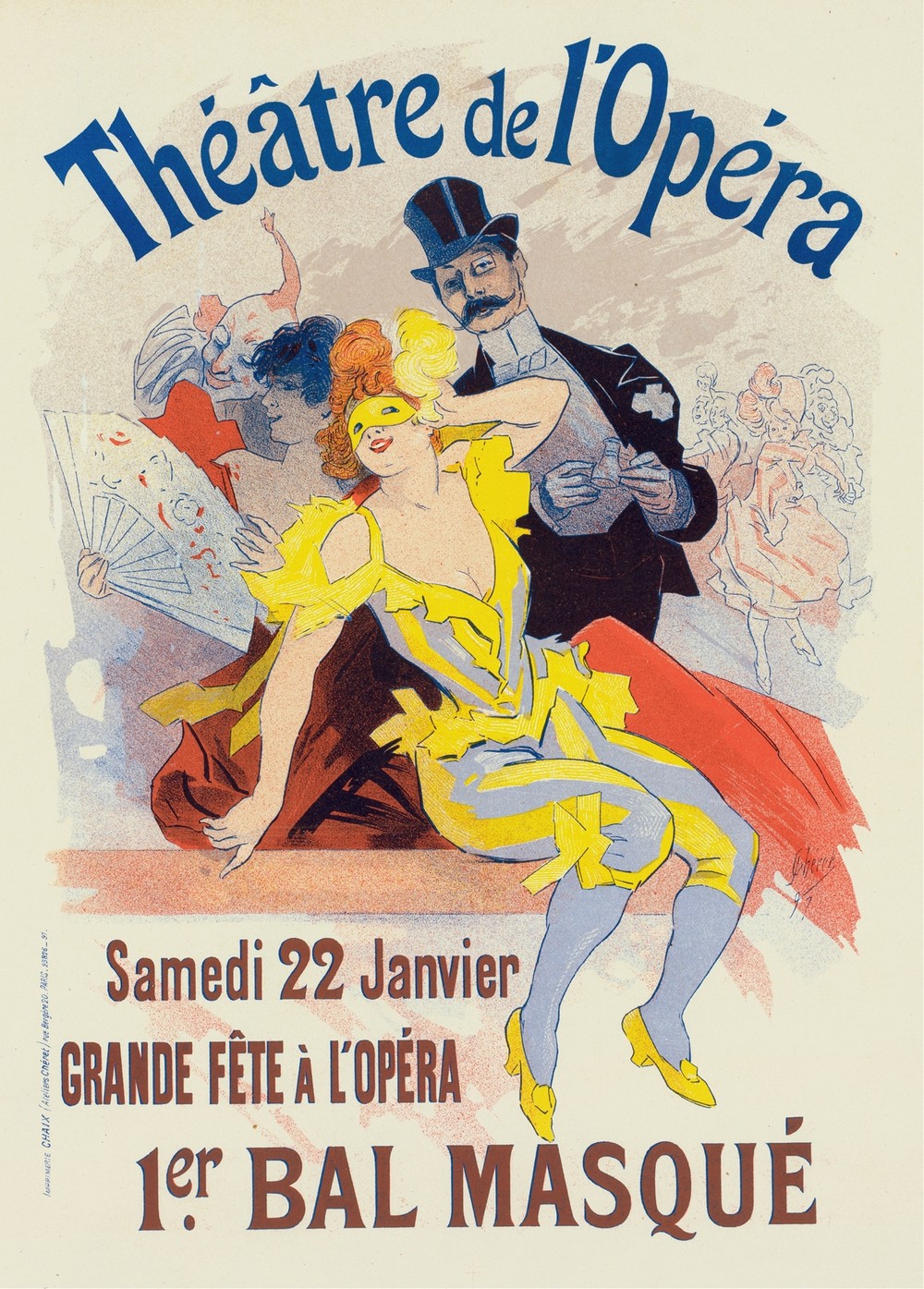 Poster For The 1er. Bal Masqué, La Grande Fête À L’opéra, 22 Janvier