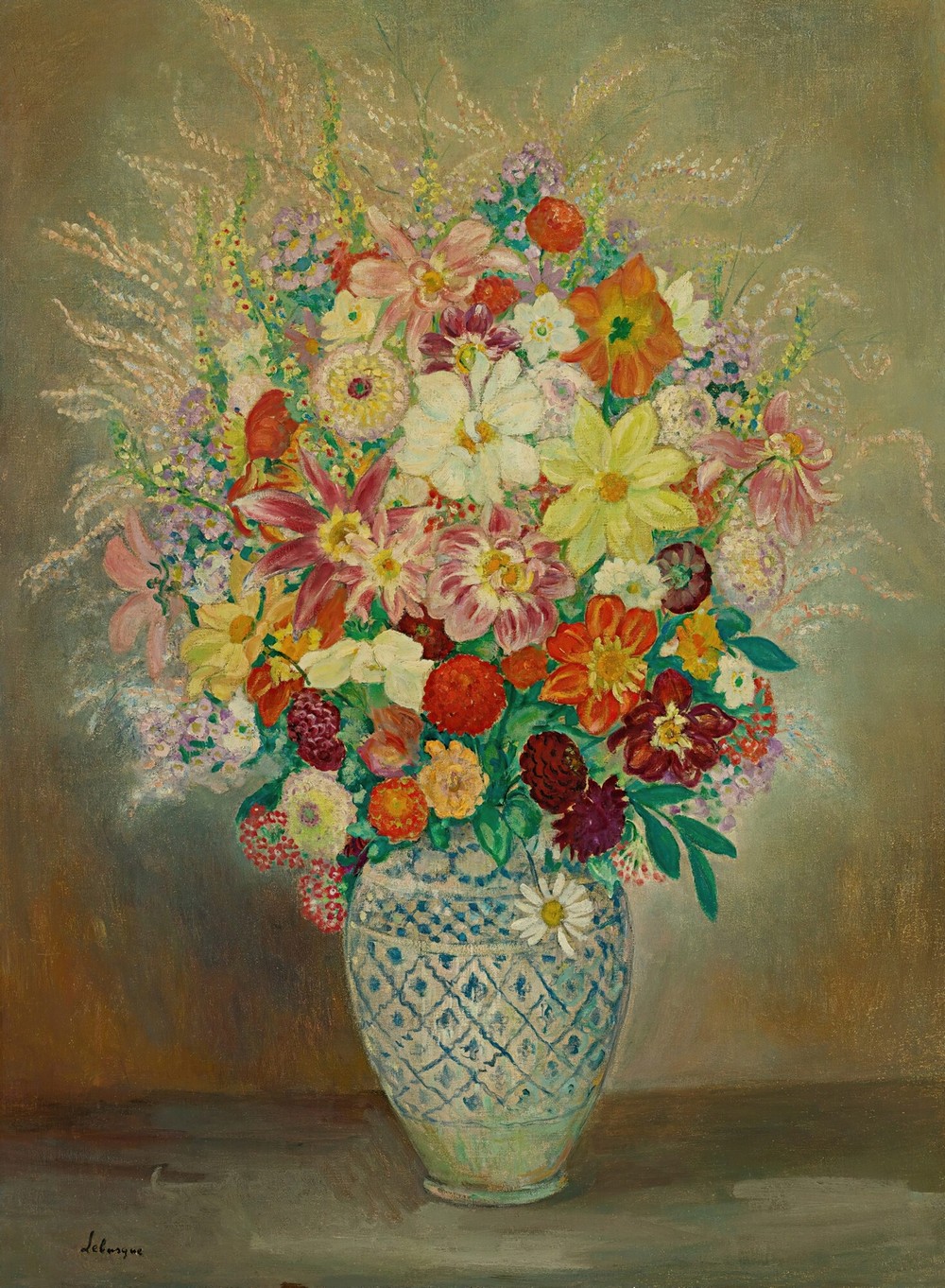 Composition Florale Aux Dahlias
