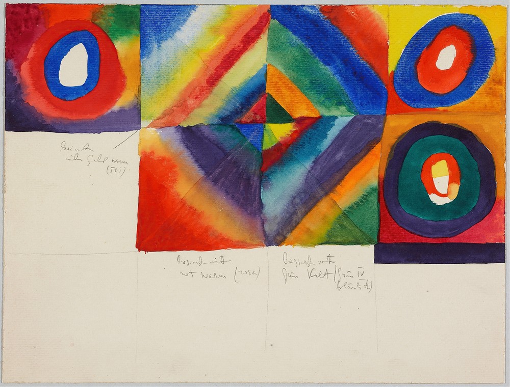 Color studies with information on painting technique