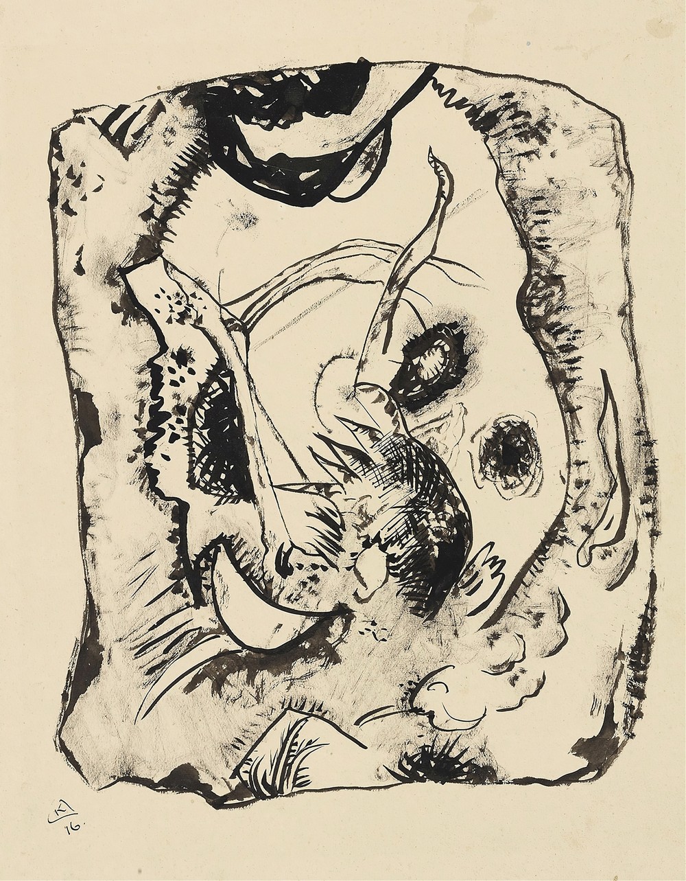 Drawing for ‘Bild auf hellem Grund’