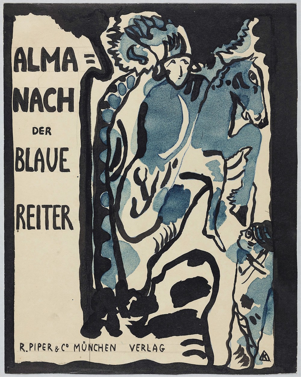 Final design for the cover of the almanac ‘The Blue Rider’