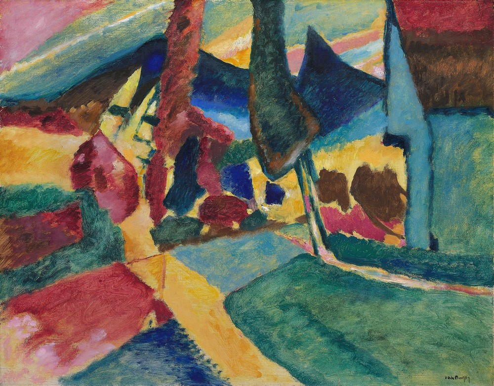 Landscape with Two Poplars