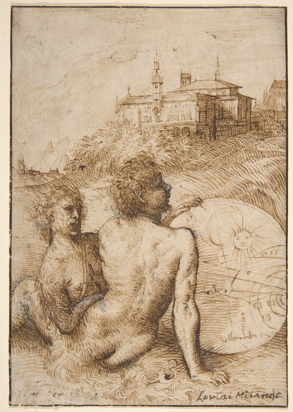 Two Satyrs in a Landscape (ca. 1505–10)
