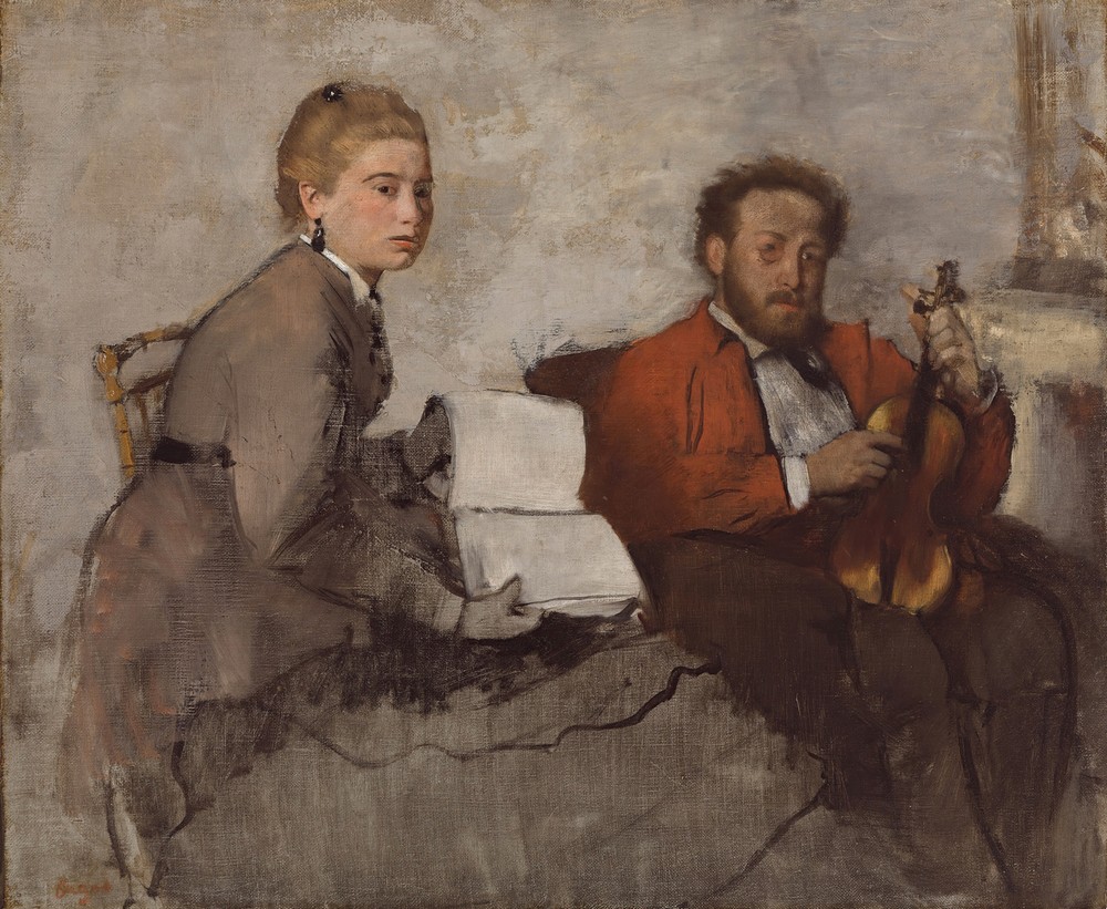 Violinist and Young Woman (ca. 1871)