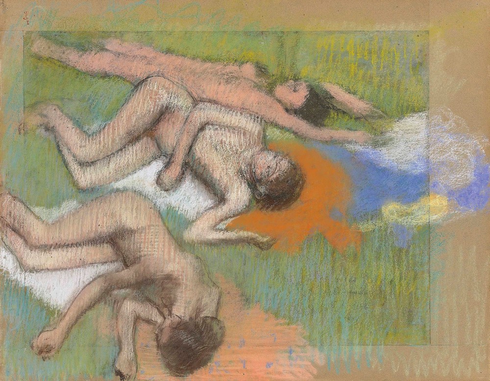 Après le bain, trois femmes nues (circa 1890-1895)