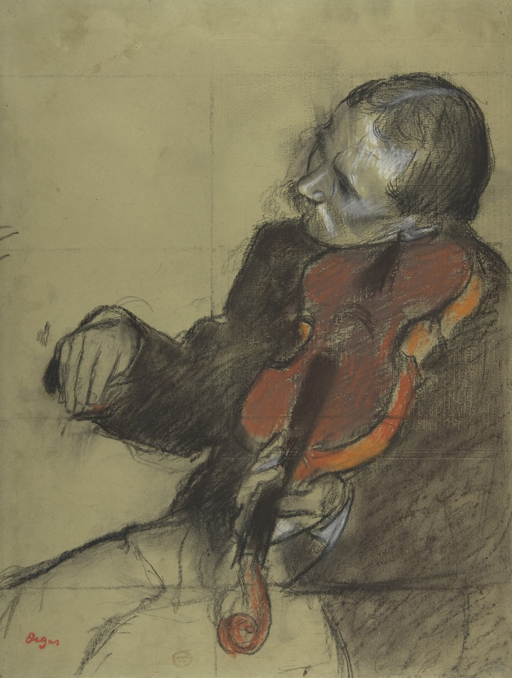 Violinist, Study for ‘The Dance Lesson’ (ca. 1878–79)