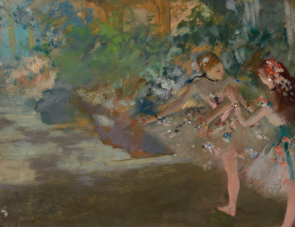 Deux danseuses sur la scène (circa 1880)