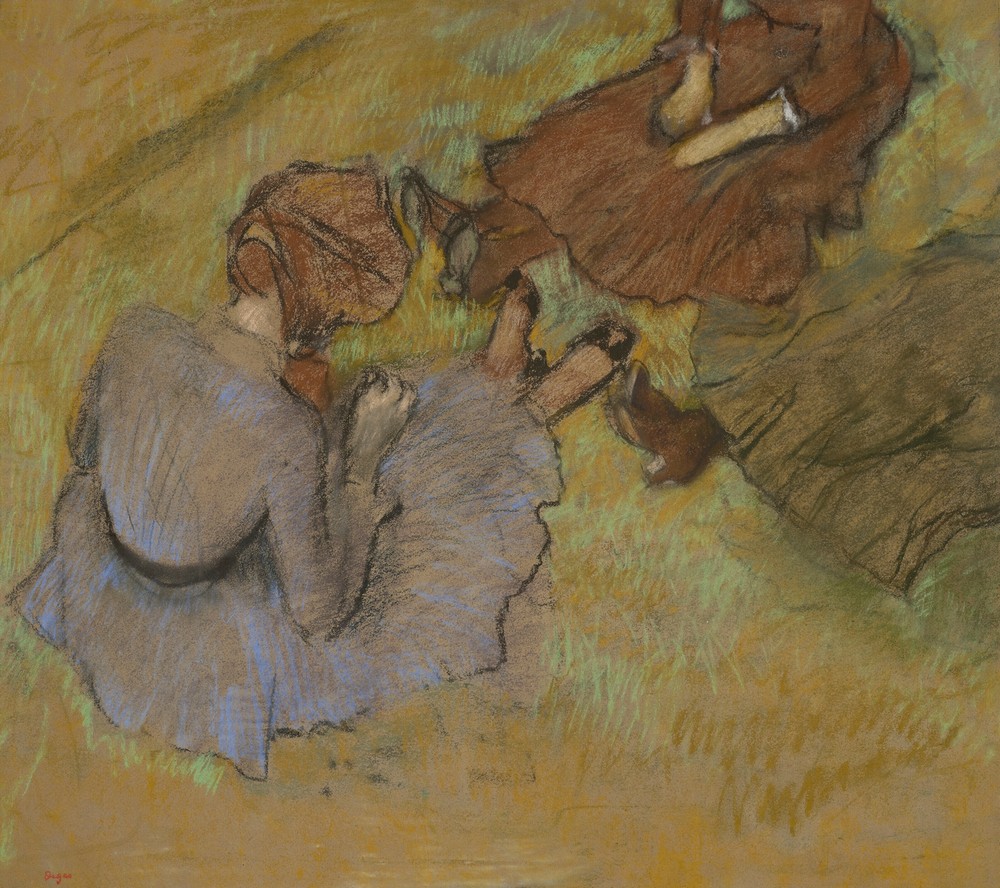 Femmes assises sur l’herbe (circa 1882)