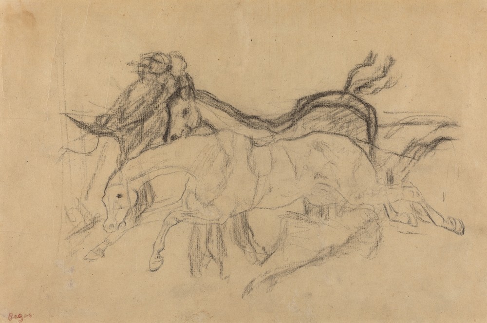 Racehorses (study for ‘Scene from the Steeplechase – The Fallen Jockey’) (c. 1881)