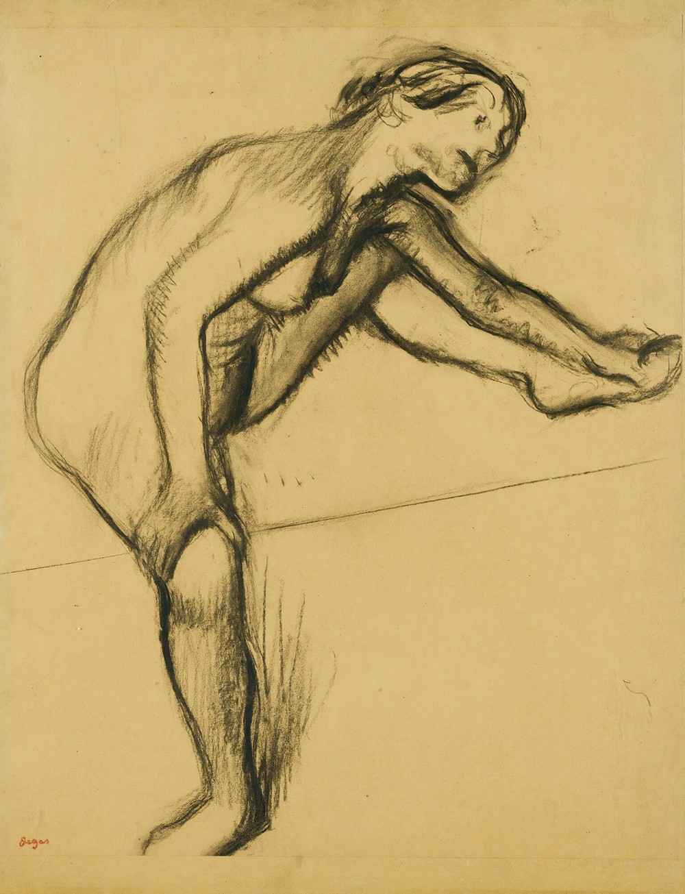 Étude De Nu (Femme Assise, La Jambe Gauche Levée)
