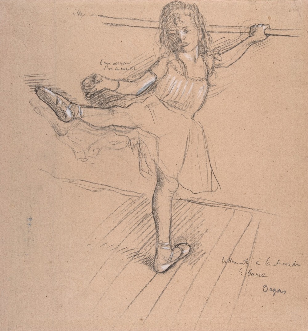 Little Girl Practicing at the Bar (ca. 1878–80)