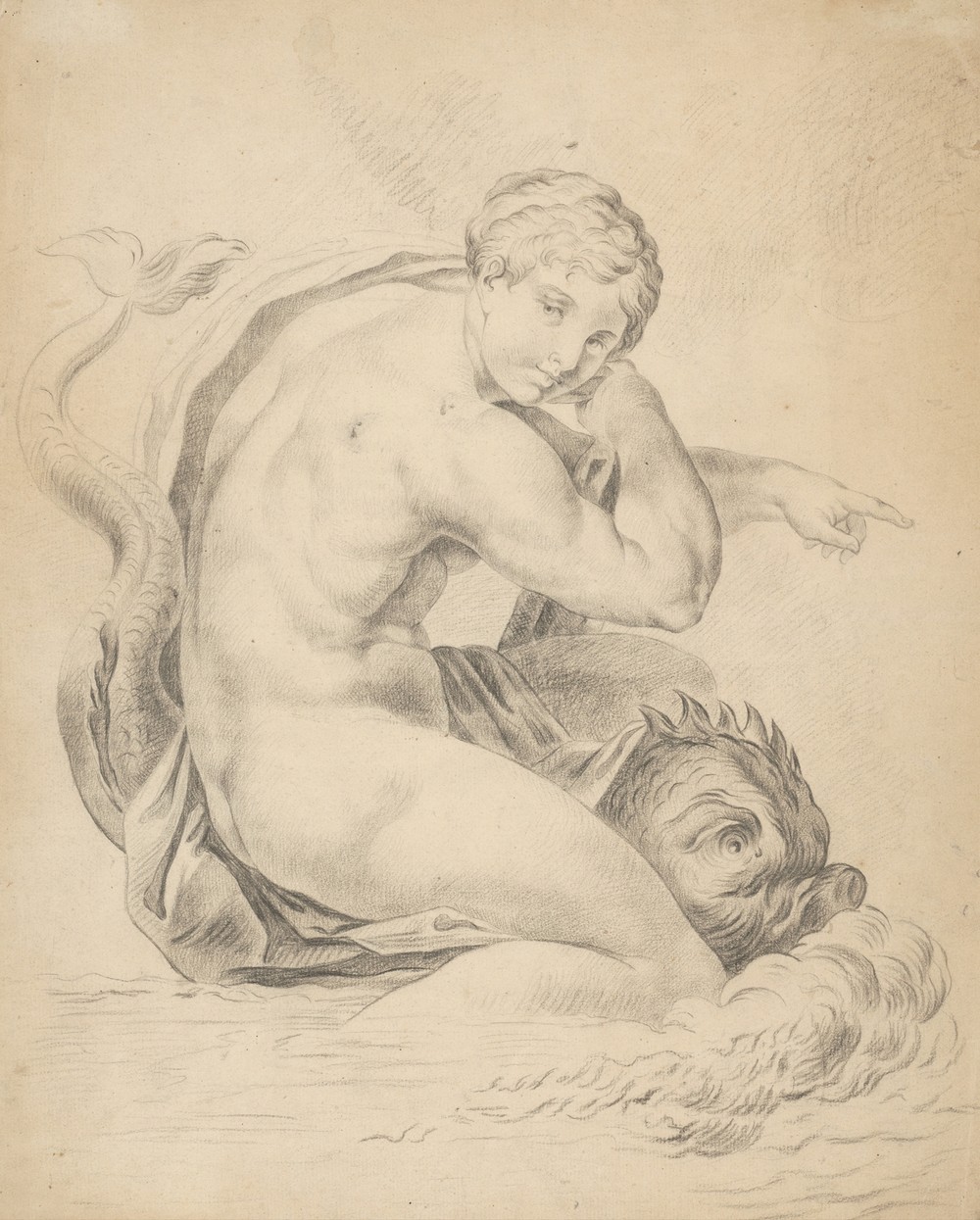 Woman with a dolphin