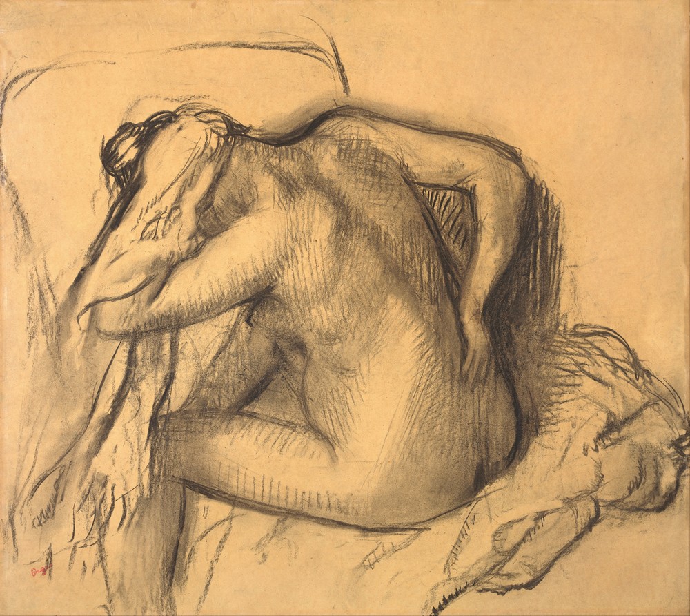 After the Bath, Woman Drying Her Hair (circa 1895)