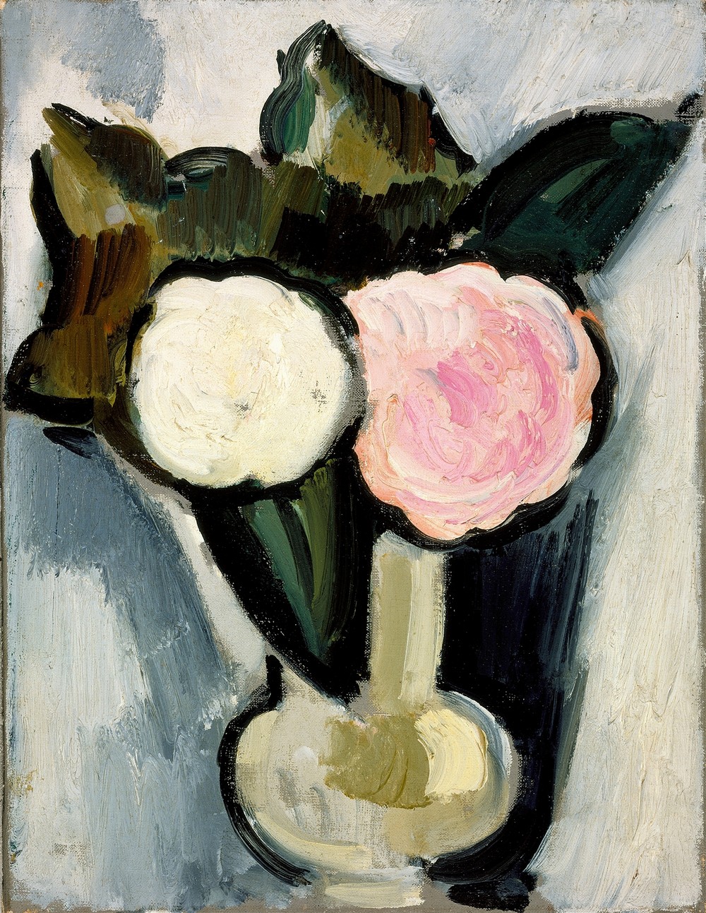 Pink and White Flowers in a Vase (circa 1929)