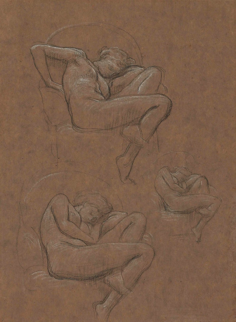 Three studies for ‘Flaming June’