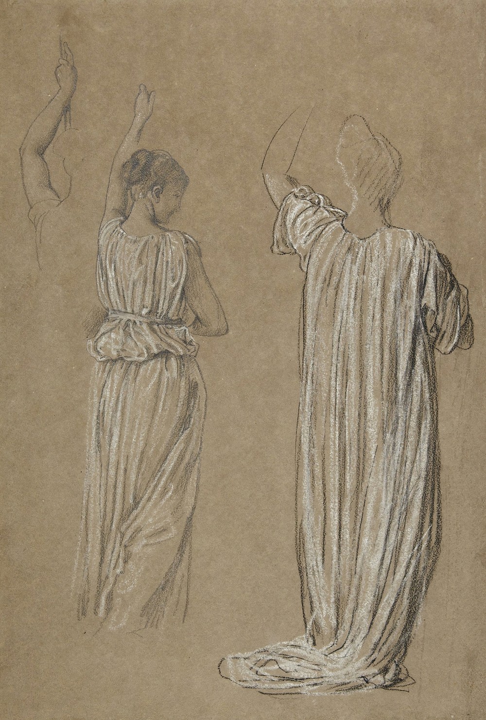 Studies of a standing draped figure