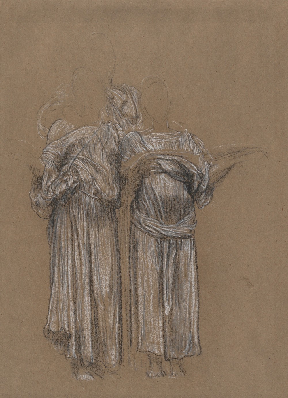 Study of Three Standing Draped Female Figures for ‘Music’ (ca. 1883–85)