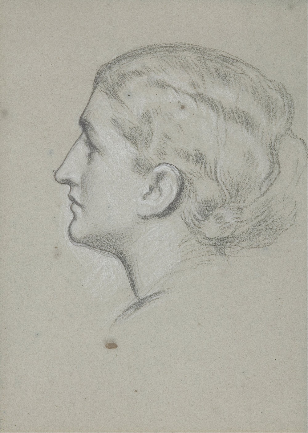 Study of a woman’s head for the painting ‘A noble lady of Venice’ (circa 1865)