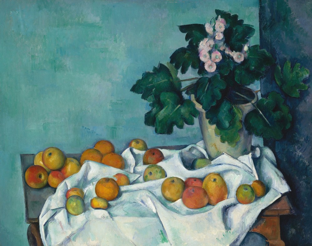 Still Life with Apples and a Pot of Primroses (ca. 1890)
