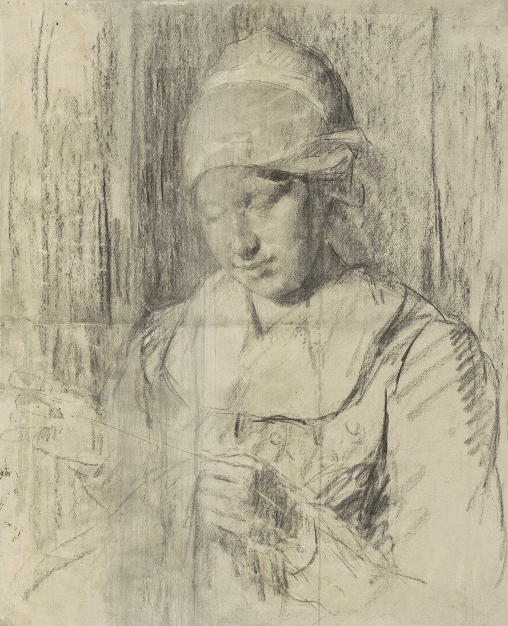 Studie van een weesmeisje (circa 1885)