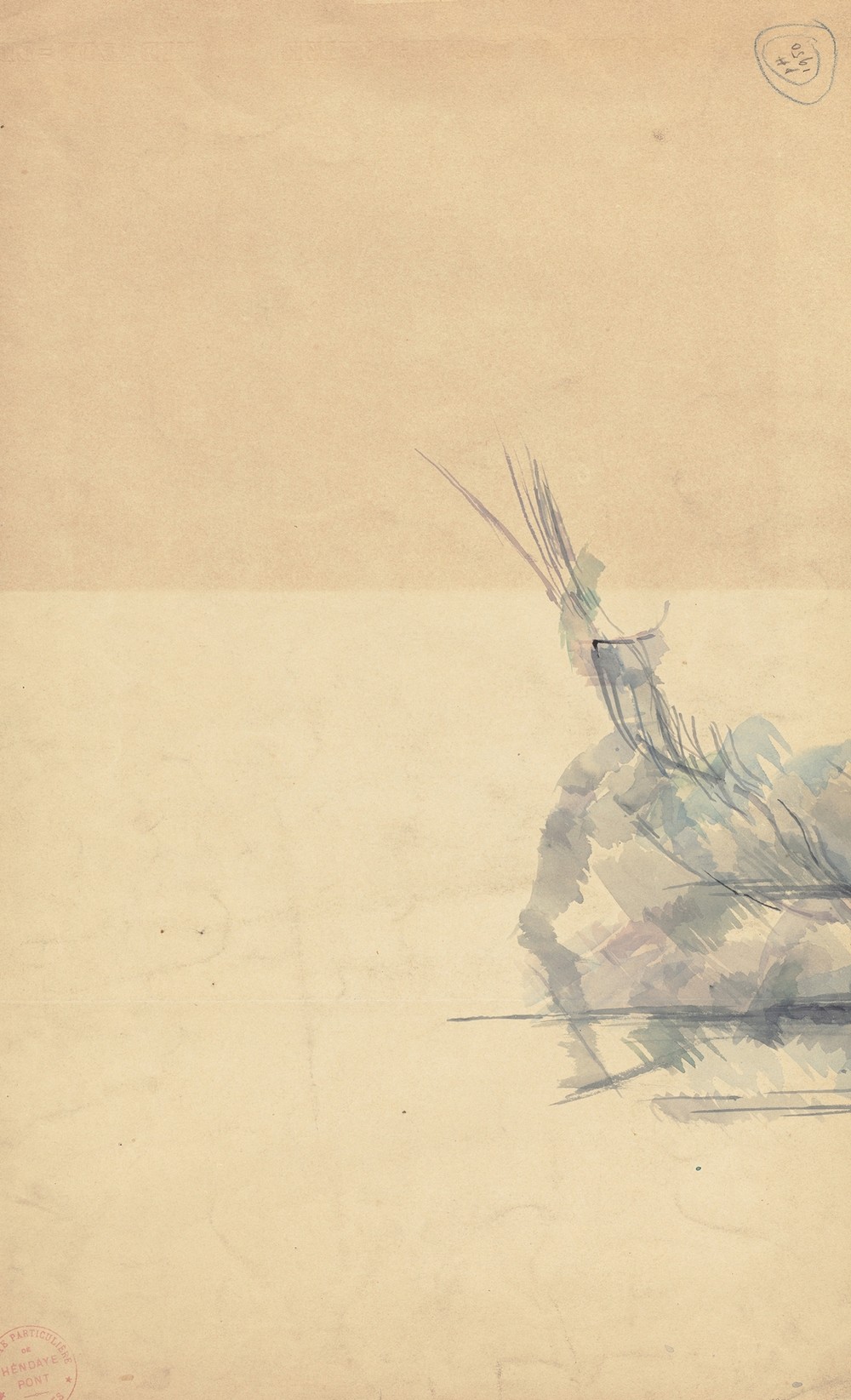 Study of a Rock (verso) (c. 1895)