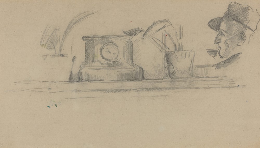 The Artist’s Father and Objects on a Mantel (verso)
