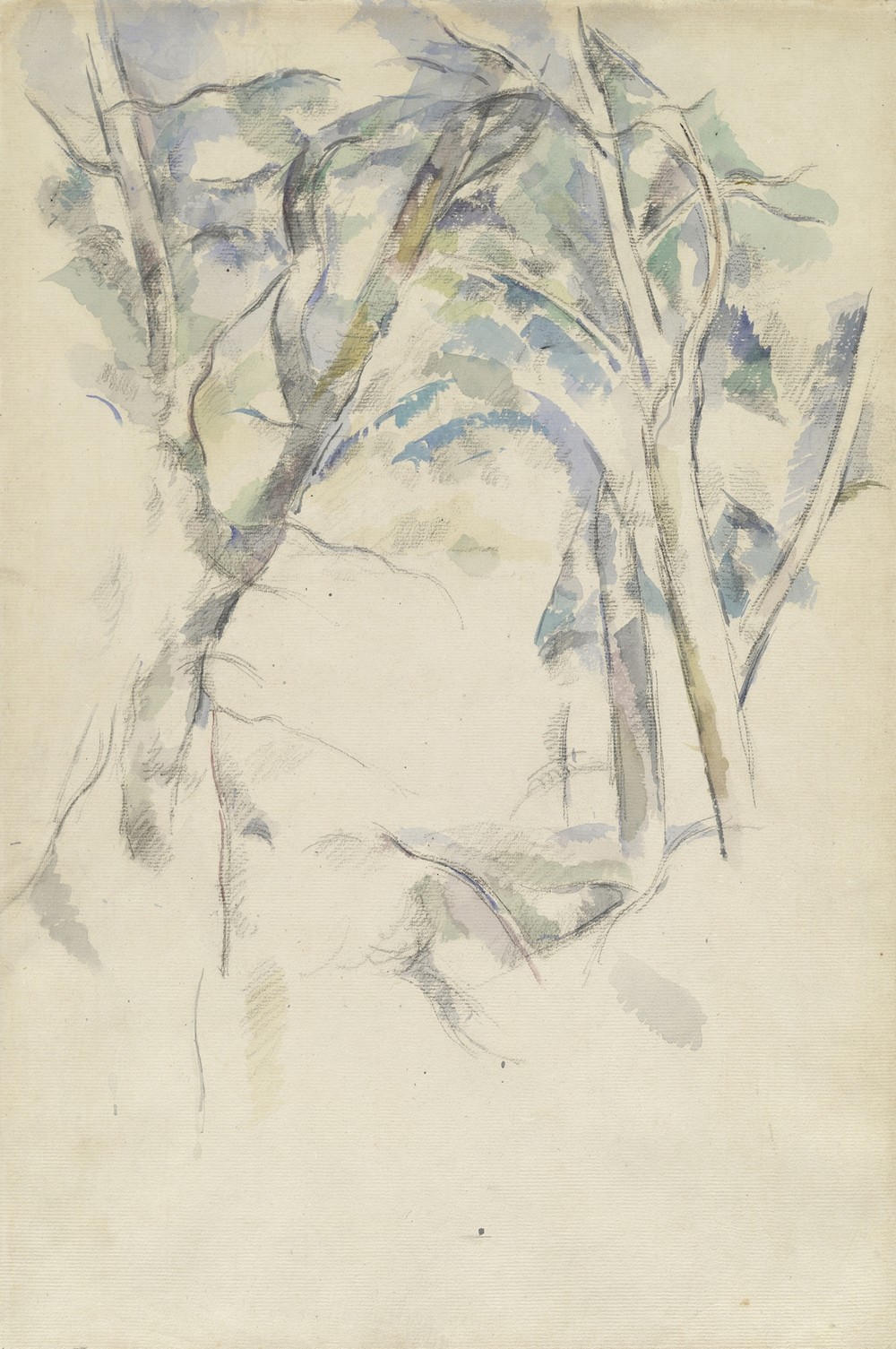 Trees Leaning over Rocks (c. 1892)