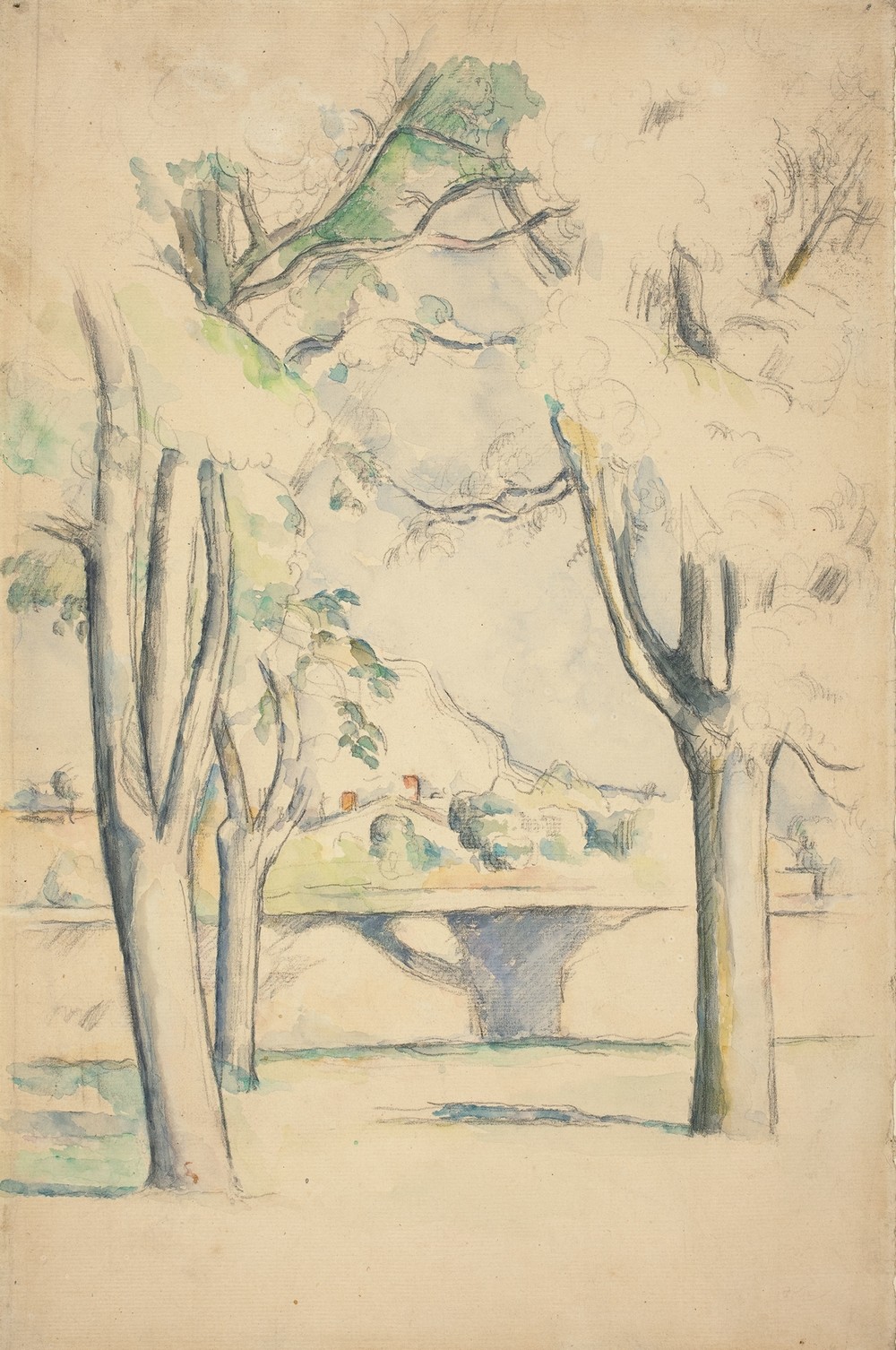 Mont Sainte-Victoire Seen beyond the Wall of the Jas de Bouffan (c. 1885-1888)