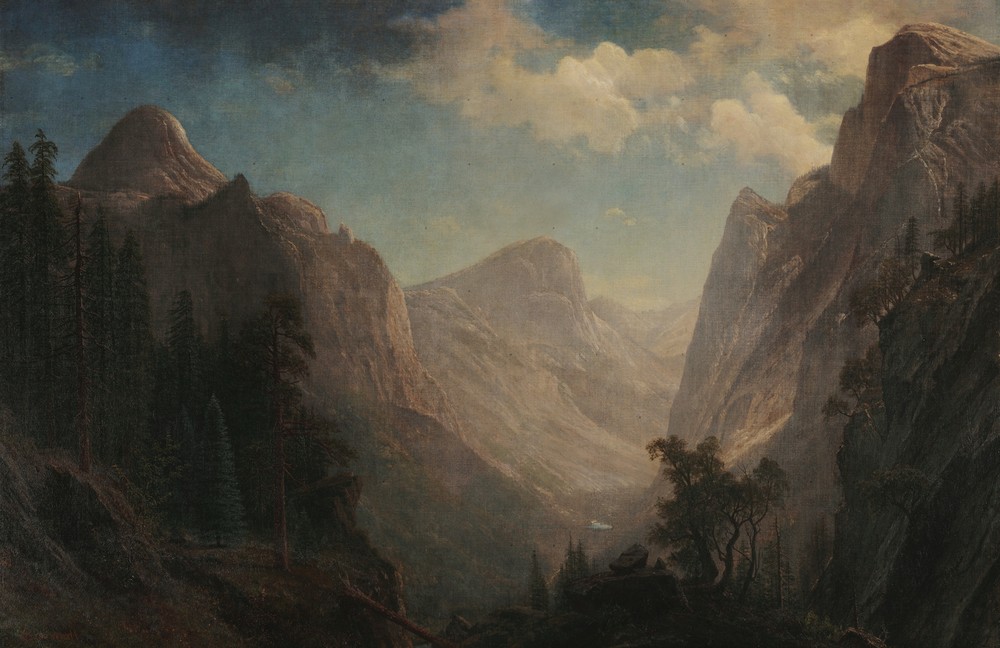 View in the Yosemite Valley (between 1850 and 1890)
