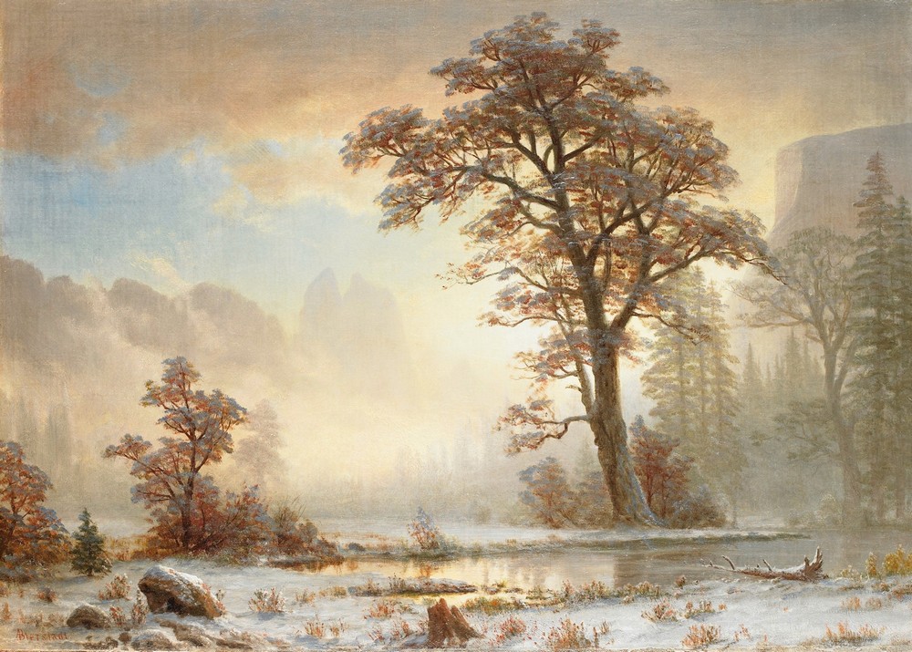 Valley of the Yosemite-First Snowfall of the Year (About 1863)