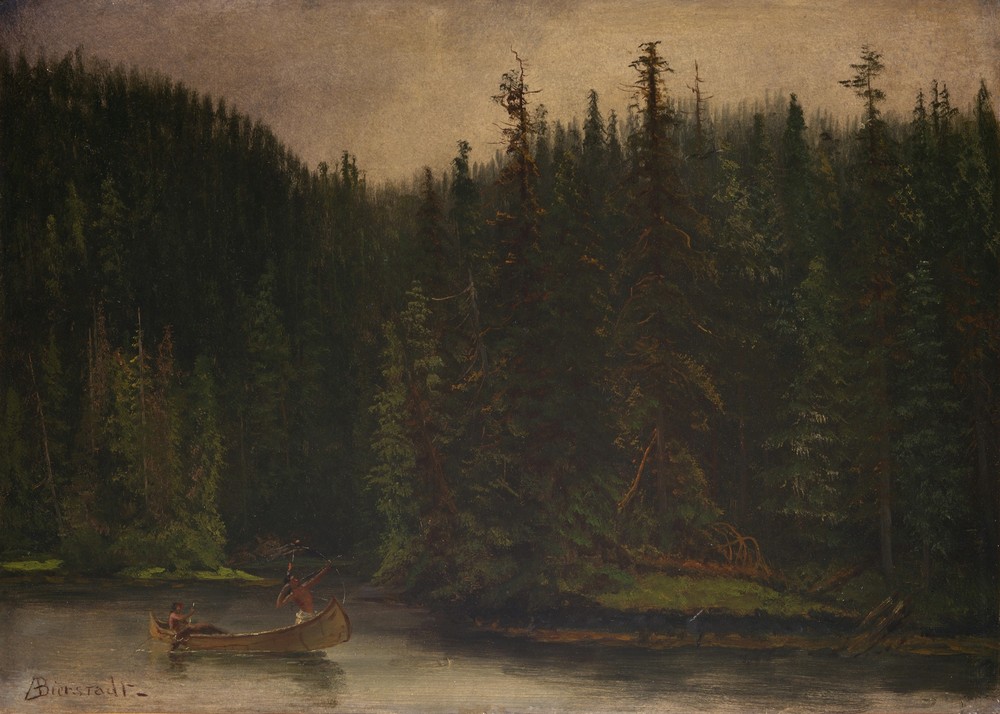 Indian Hunters in Canoe (1850s)