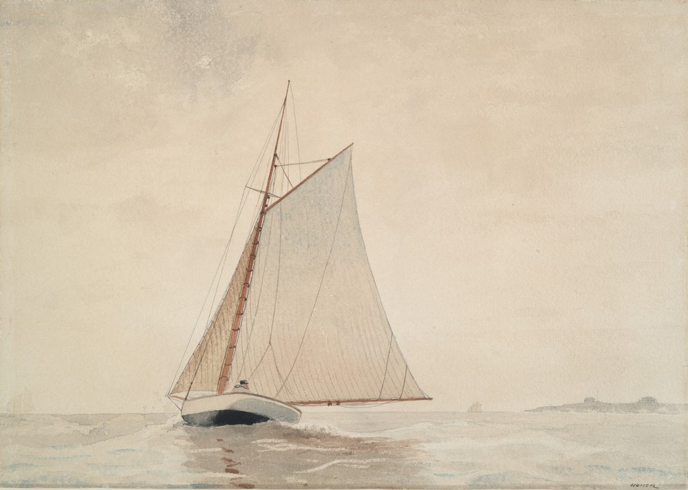 Sailing off Gloucester (ca. 1880)
