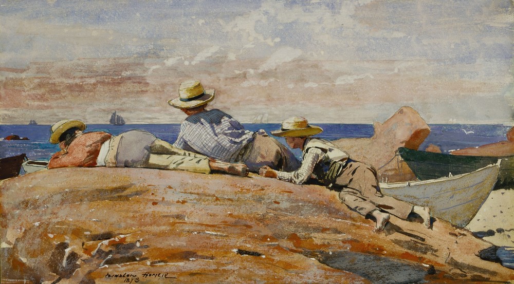 Three Boys on the Shore