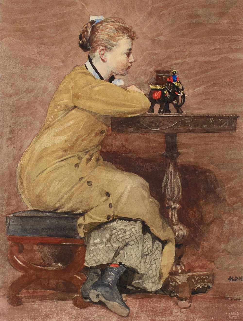Woman and Elephant (circa 1877)