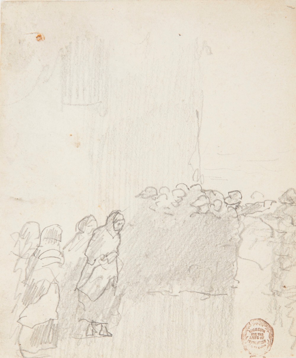 Men and Women Looking Out to Sea, Cullercoats, England
