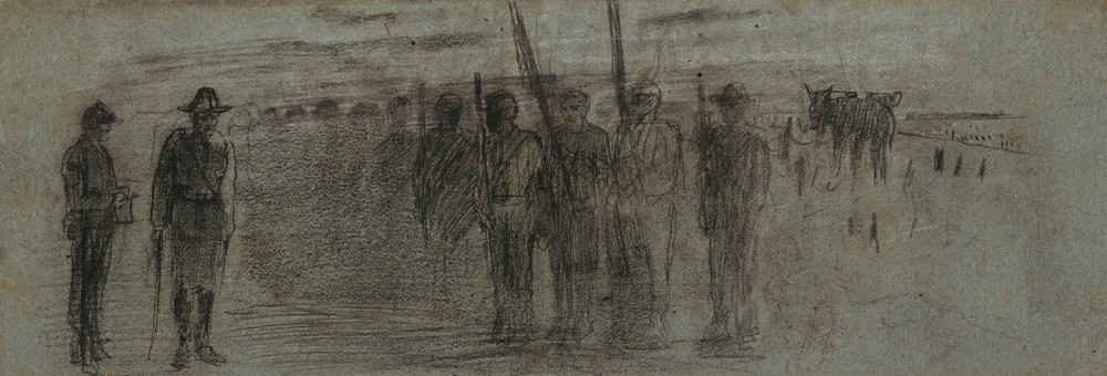 Officer and Aide Inspecting a Squadron
