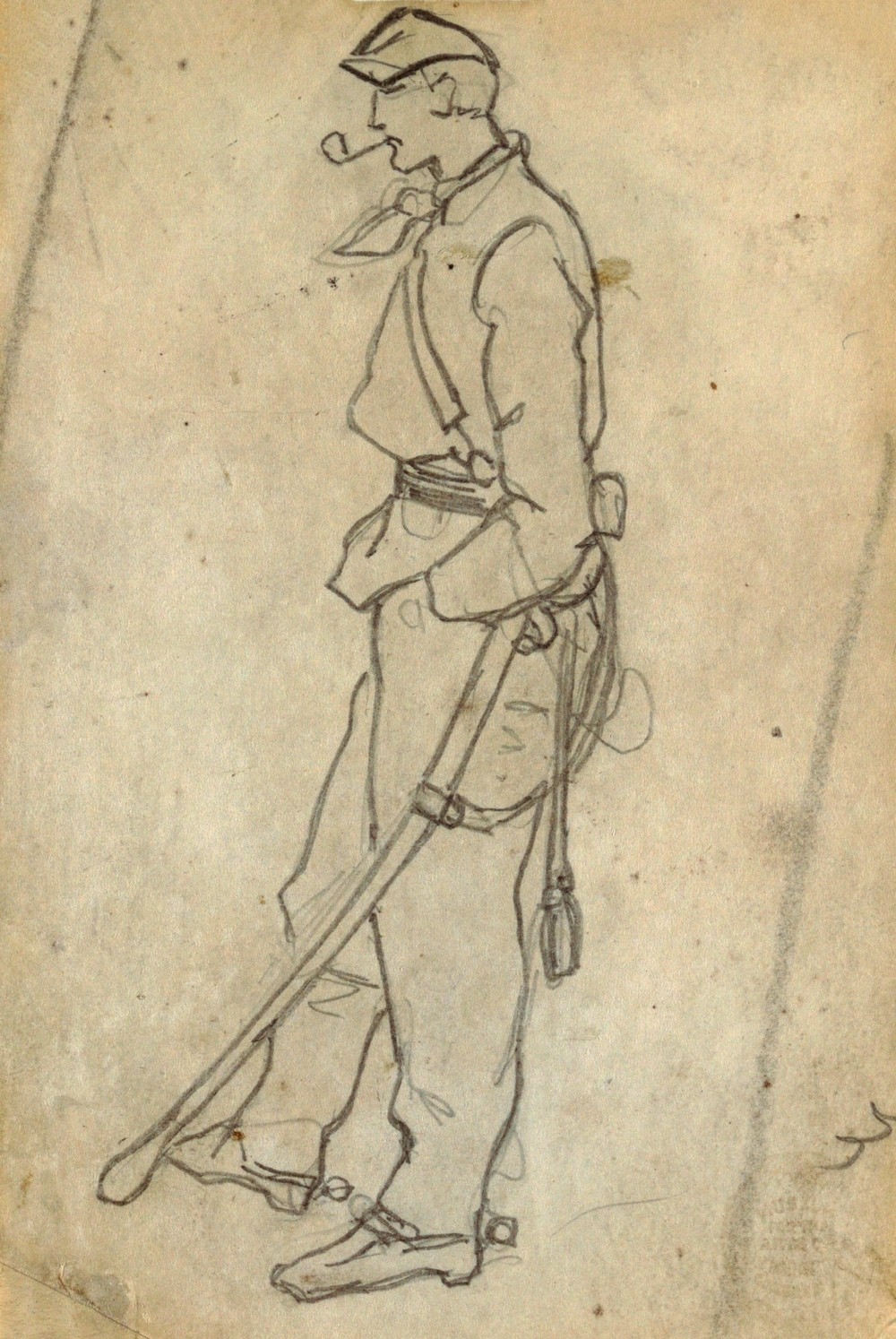 Soldier with Sword and Pipe