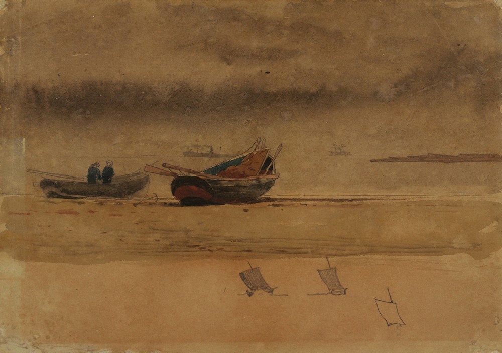 Stern View of Two Rowboats, England