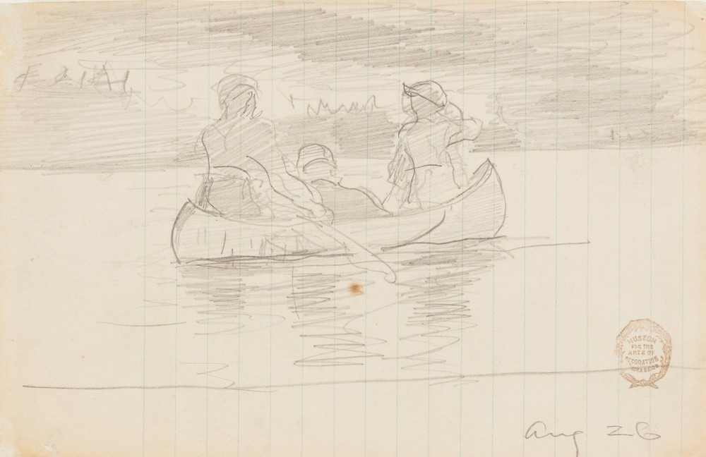 Three Men in a Canoe, Il Manigne, Quebec