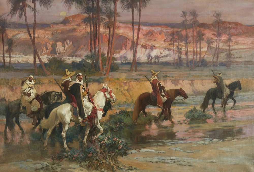 Fording the Stream, Algeria (1880s)
