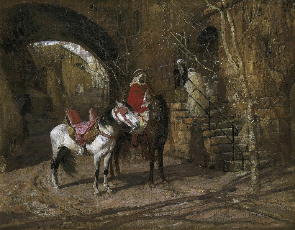 Horseman In A Courtyard