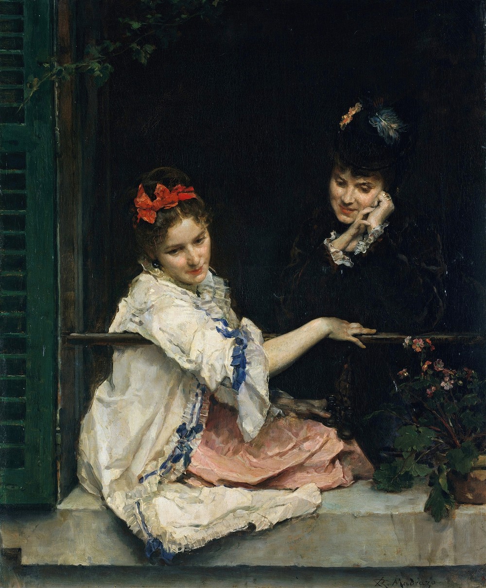 Girls at a Window (ca. 1875)