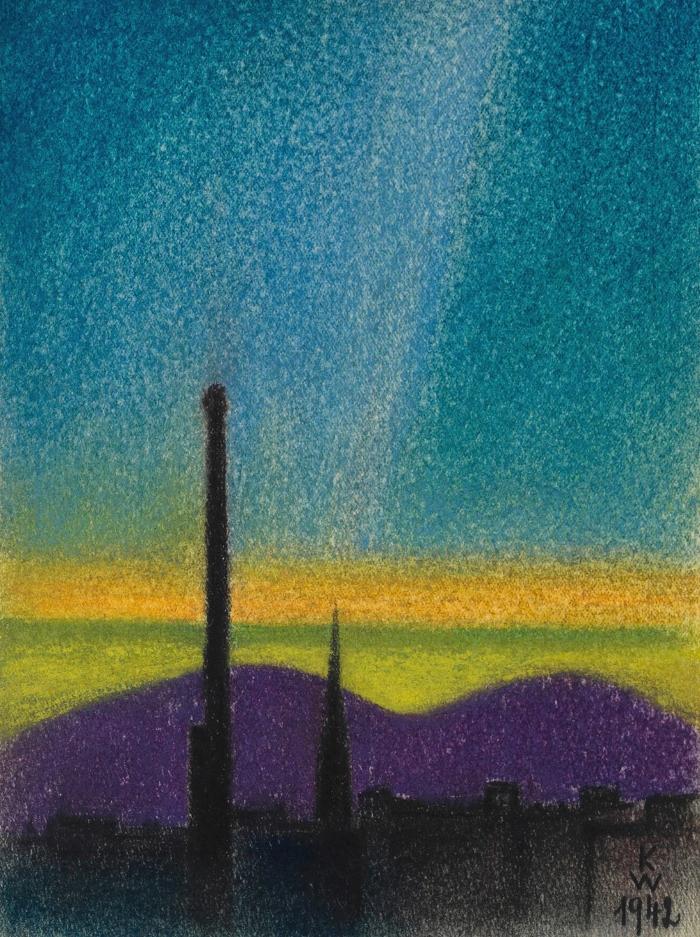Abendlandschaft Wien